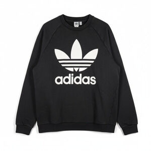 Adidas Originals Trefoil Warm Up Crewneck Sweatshirt Black XL Blokecore Active